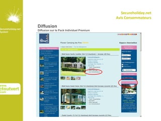 Secureholiday.net
                                           Avis Consommateurs

Diffusion
Diffusion sur le Pack Individuel Premium
 