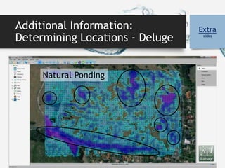 Additional Information:
Determining Locations - Deluge
Extra
slides
Natural Ponding
 