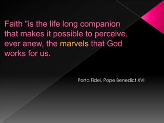 Porta Fidei, Pope Benedict XVI
 