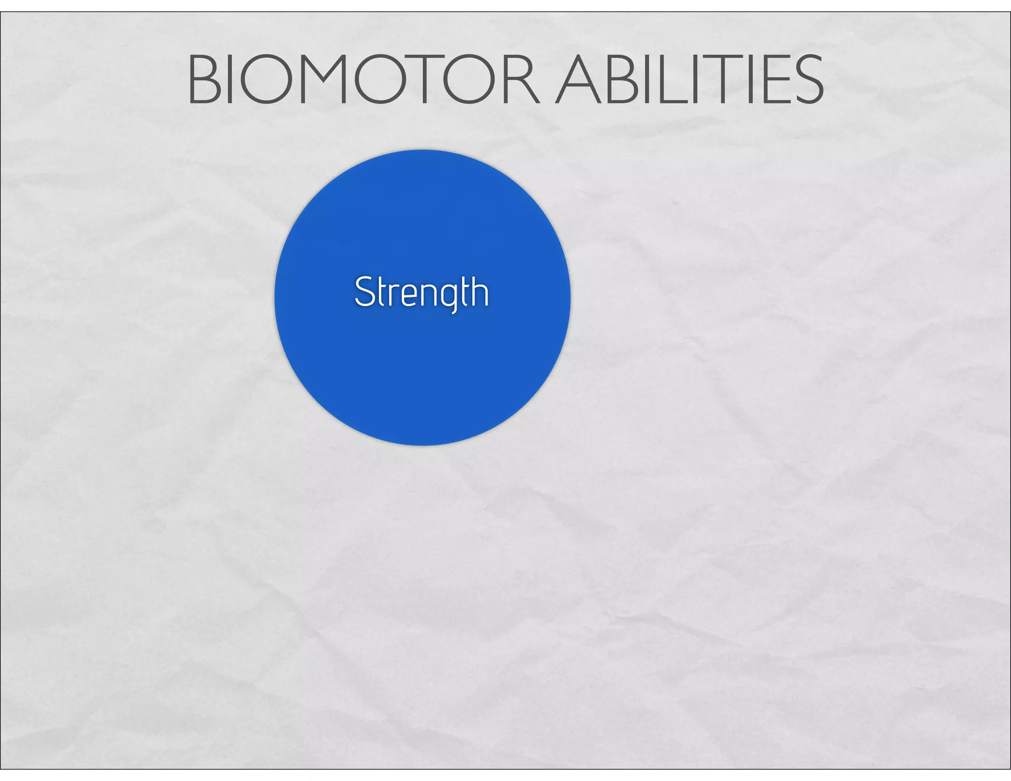 Strength
BIOMOTOR ABILITIES
 