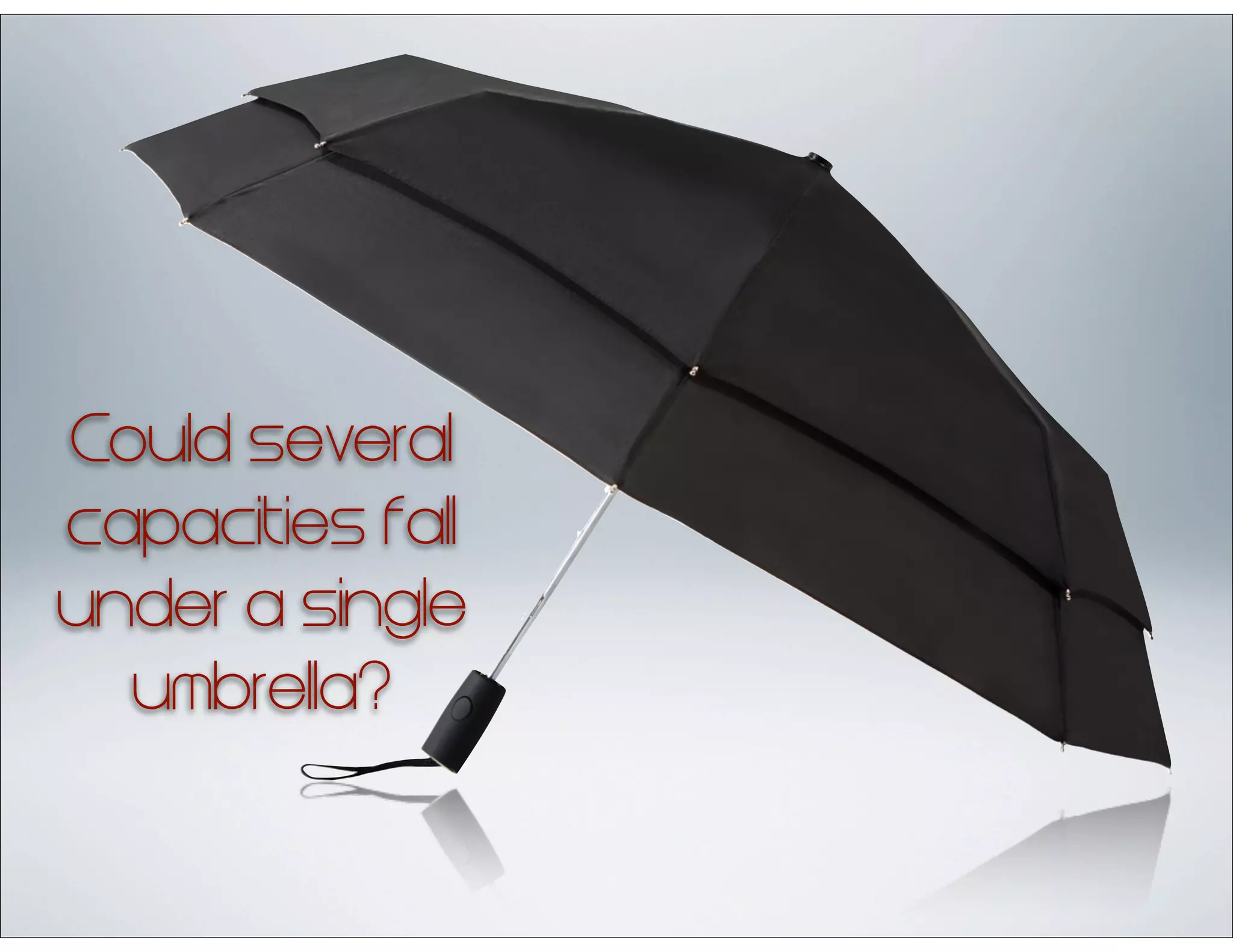 Could several
capacities fall
under a single
umbrella?
 