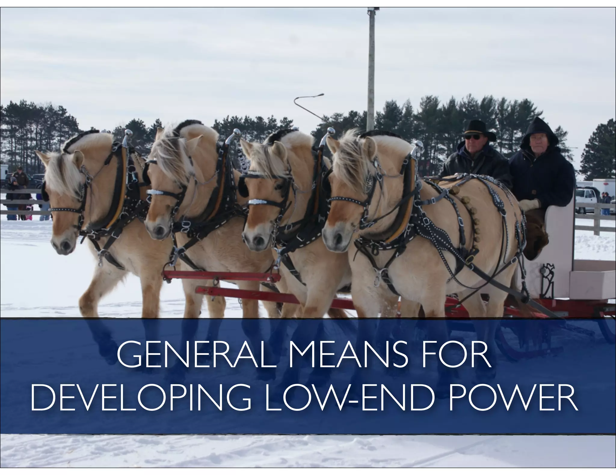 GENERAL MEANS FOR
DEVELOPING LOW-END POWER
 