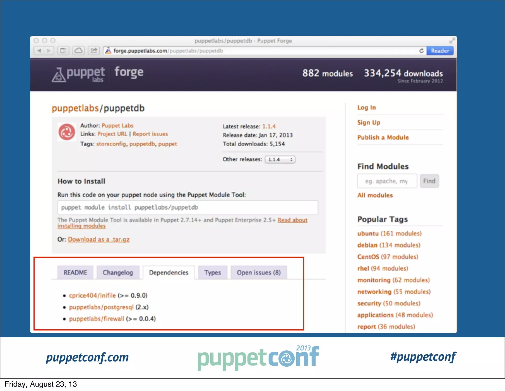 puppetconf.com #puppetconf
#PuppetCamp
Friday, August 23, 13
 