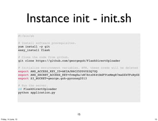 2013 PyCon SG - Building your cloud infrastructure with Python | PDF