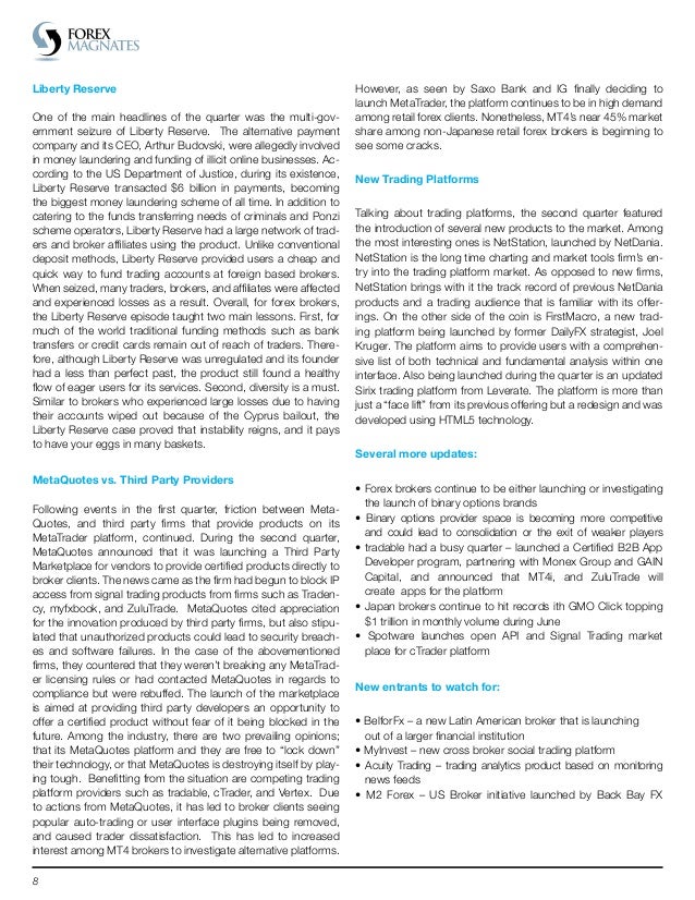 Forex magnates q2 2013 industry report