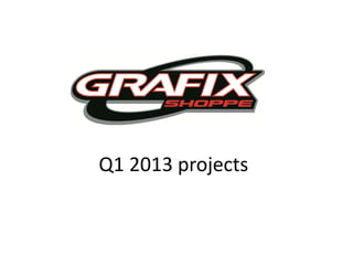 Q1 2013 projects
 