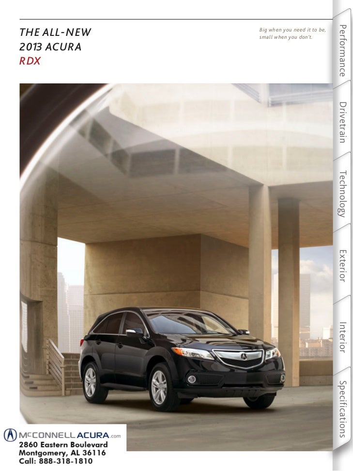 2013 Acura RDX Brochure Montgomery Alabama