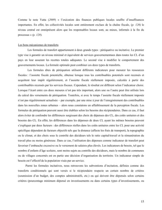 15
Comme le note Yatta (2009) « l’exécution des finances publiques locales souffre d’insuffisances
importantes. En effet, ...
