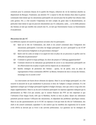 21
construits pour la commune (hausse de la qualité des briques, réduction du vol de matériau) attachée au
département de ...
