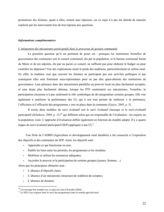 22
promotions des femmes, quant à elles, restent sans réponses, car ce sujet n’a pas été abordé de manière
explicite par l...