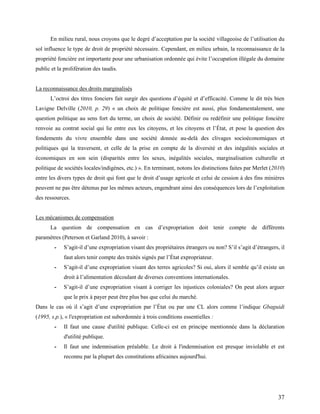 37
En milieu rural, nous croyons que le degré d’acceptation par la société villageoise de l’utilisation du
sol influence l...