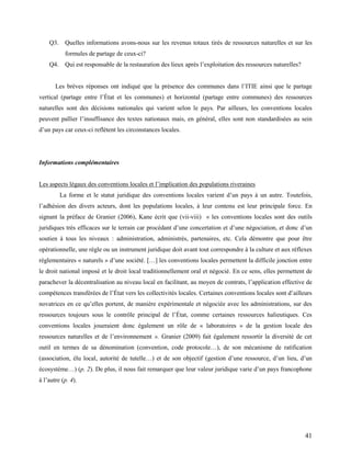 41
Q3. Quelles informations avons-nous sur les revenus totaux tirés de ressources naturelles et sur les
formules de partag...