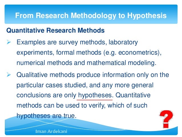 Introduction to Quantitative Research Methods