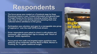 Jason Rivenburg 2013 Jason's Law Safe Truck Parking and Focus Group Presentation | PPTX