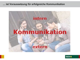 … ist Voraussetzung für erfolgreiche Kommunikation
3
 