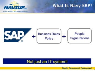Navy Enterprise Resource Planning (ERP): The Journey Continues