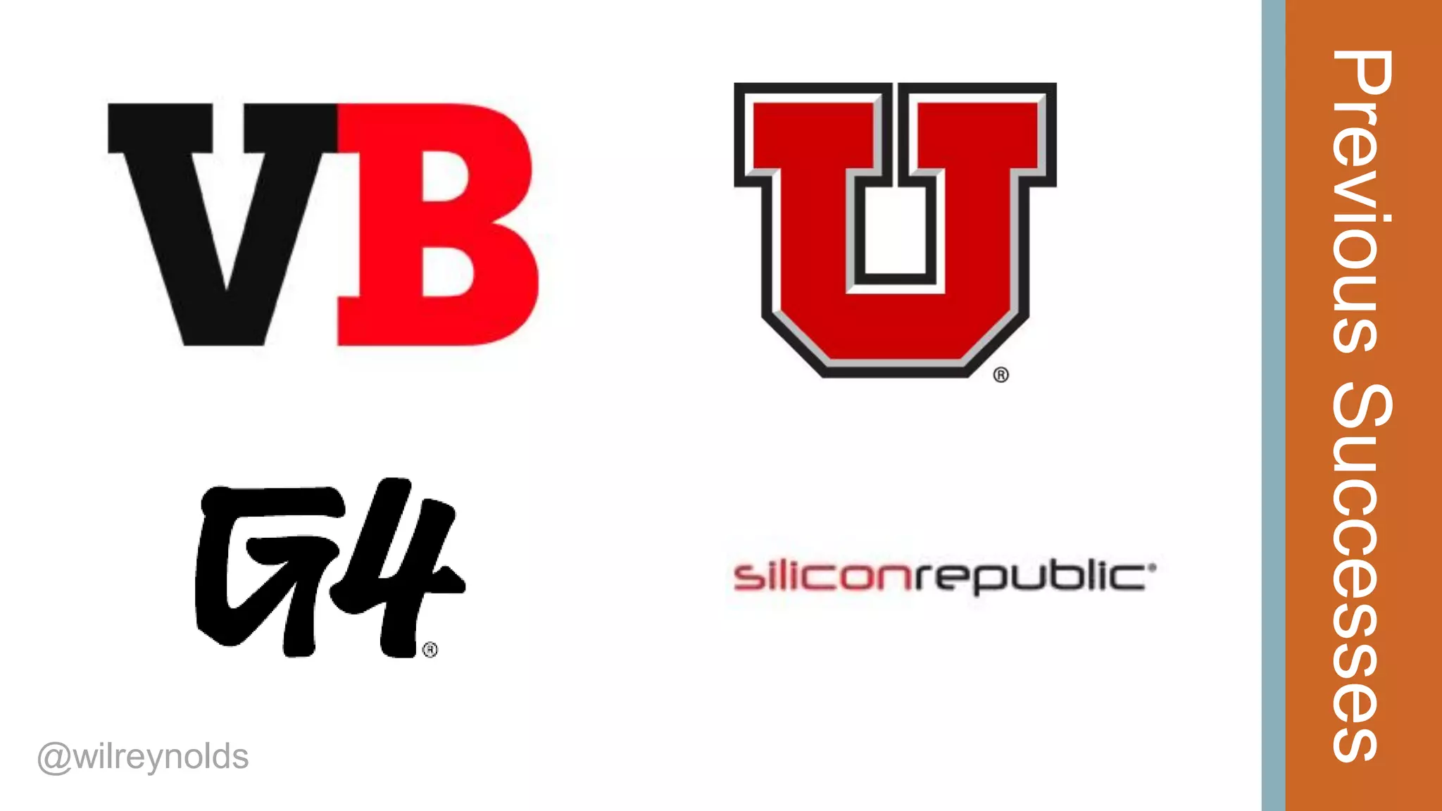 Previous Successes

@wilreynolds

 