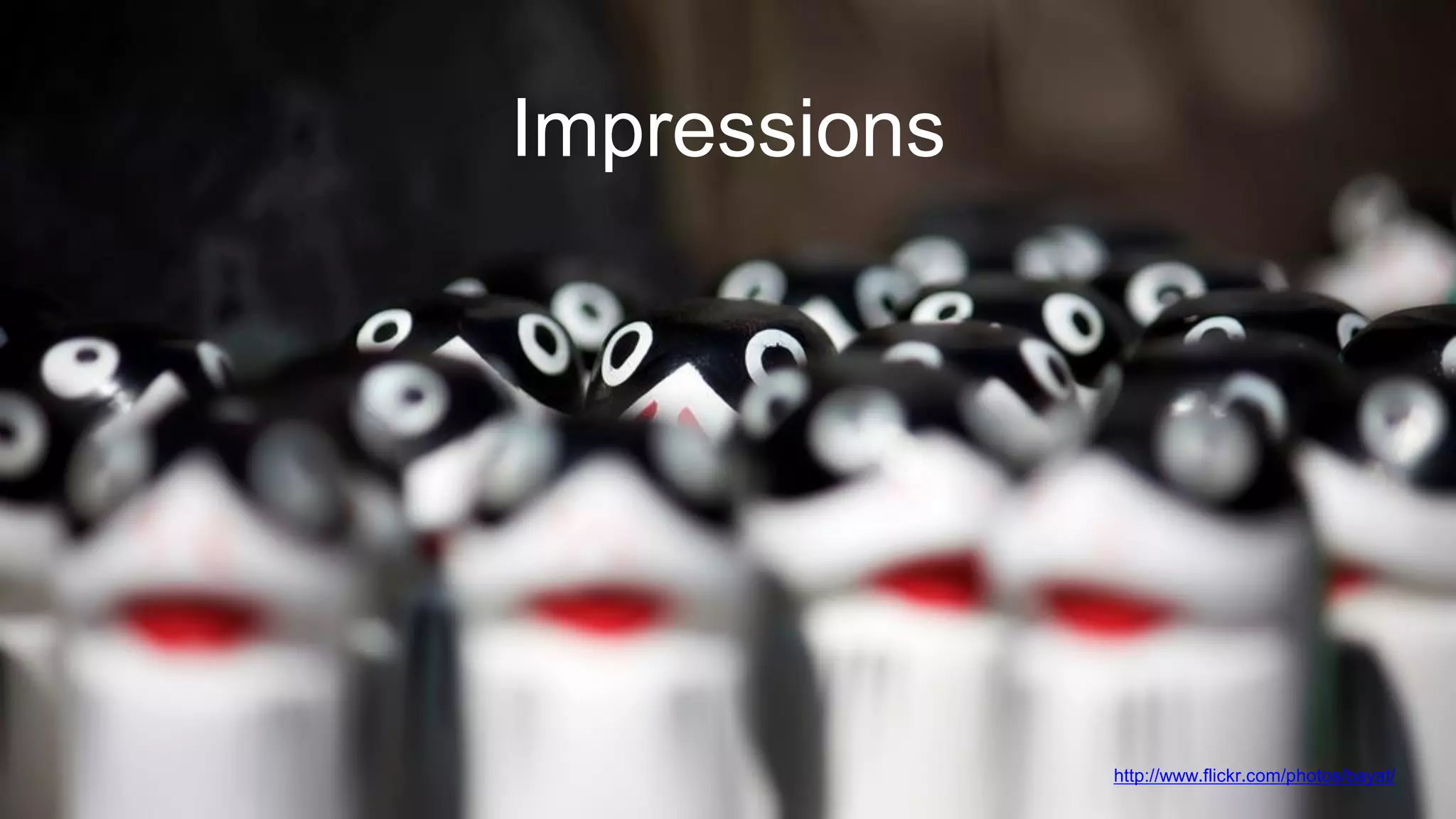 Impressions

@wilreynolds

http://www.flickr.com/photos/bayat/

 