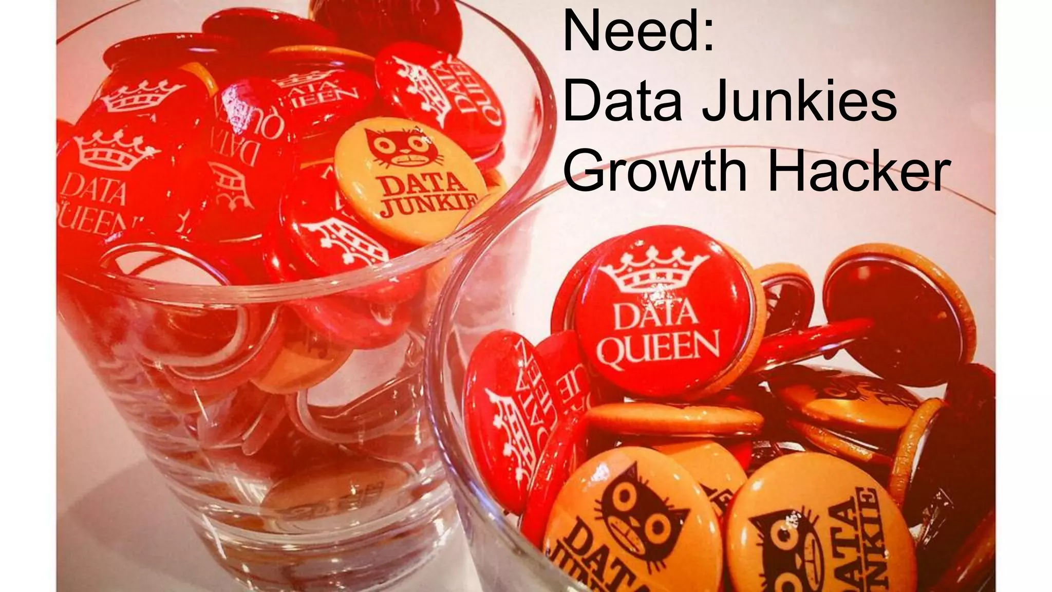 Need:
Data Junkies
Growth Hacker

@wilreynolds

 