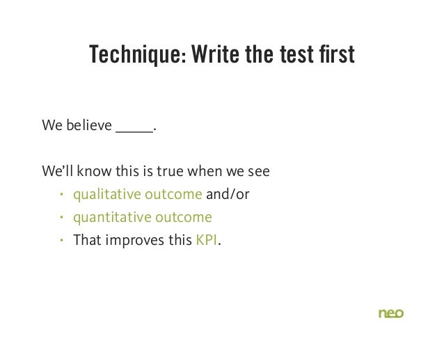 hypothesis statement we believe that