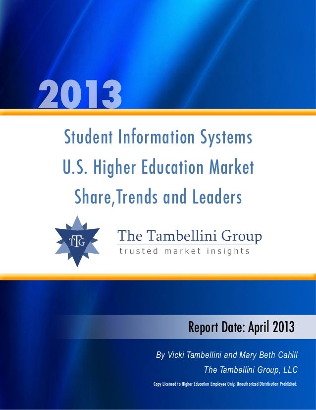 2013 Student Information Systems Market Trends Report Overview