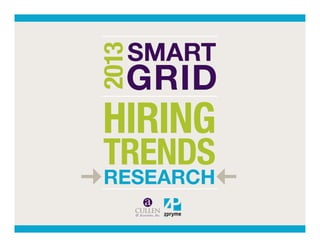 2013

SMART

GRID

HIRING
TRENDS
RESEARCH

 