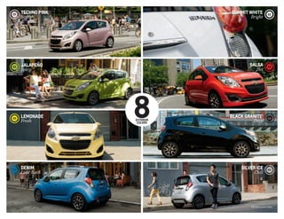 SALSA
Hot
Black GRanite1
Deep
silver ice
Chill
techno pink
Stylish
lemonade
Fresh
Denim
Laid-Back
Summit White
Bright
jalapeño
Spicy
1 Extra-cost color.
 