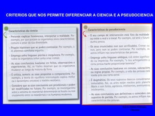 CRITERIOS QUE NOS PERMITE DIFERENCIAR A CIENCIA E A PSEUDOCIENCIA
I.E.S. Otero Pedrayo.
Ourense
 