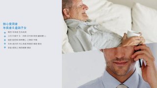 核⼼心使⽤用者
年⻑⾧長者＆遠端⼦子⼥女
  維持年⻑⾧長者⽣生活品質
  ⼯工作忙碌⼦子⼥女，同時亦可即時照顧與關⼼心
  過度監控與即時關⼼心之間的平衡
  年⻑⾧長者仍然可以⾝身處熟悉的環境養⽼老
  家庭感情之間的聯繫橋梁
 