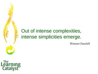 Out of intense complexities,
intense simplicities emerge.
Winston Churchill
 