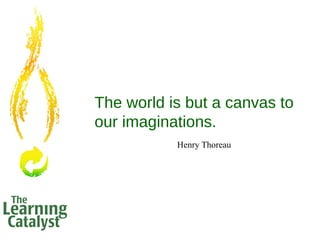 The world is but a canvas to
our imaginations.
Henry Thoreau
 