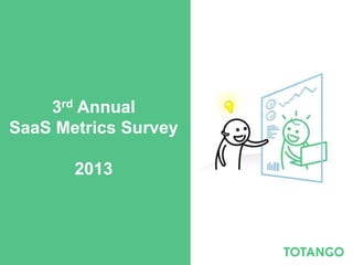 3rd Annual
SaaS Metrics Survey
2013

 