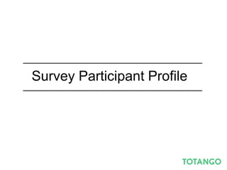 Survey Participant Proﬁle

 