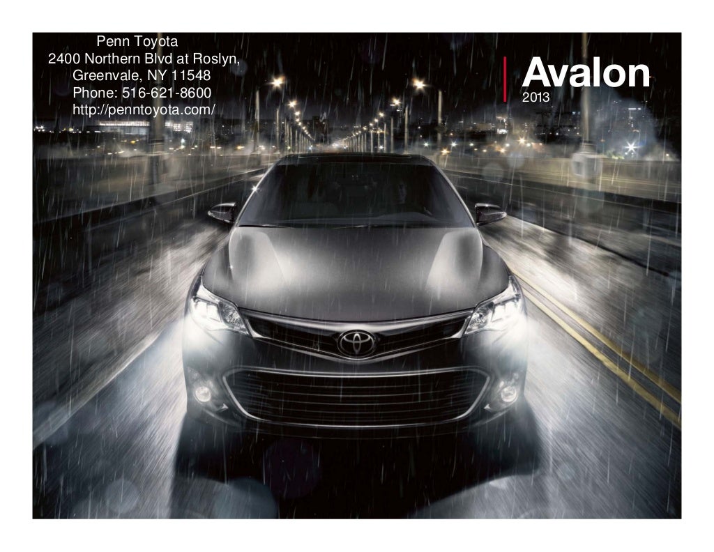 2013 Toyota Avalon Brochure NY Queens Toyota Dealer