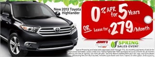 2013 Toyota Highlander at Jerry's Toyota in Baltimore, Maryland