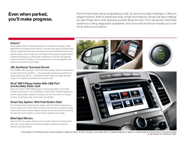 toyota venza jbl audio system