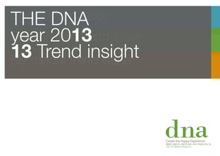 Social trend issue
THE DNA
year 2013
Eco-system trend issue
13model trend issue
Biz
    Trend insight
 