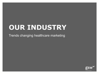 OUR INDUSTRY
Trends changing healthcare marketing
 
