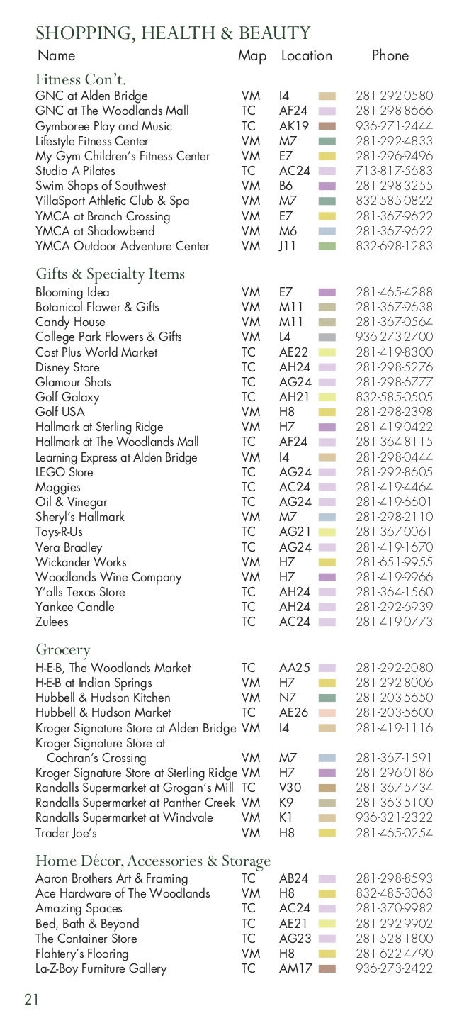 The Woodlands Visitors Visitor S Guide And Map