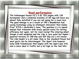 Bluemotion Racing 2013 volkswagen passat cc car review | PPT