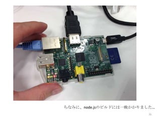 ちなみに、node.jsのビルドには一晩かかりました…
70

 