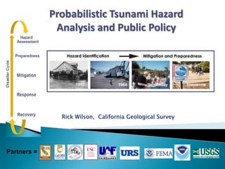 Rick Wilson, California Geological Survey
Probabilistic Tsunami Hazard
Analysis and Public Policy
Partners =
 