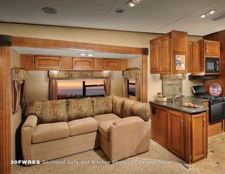 30FWRES Sectional Sofa and Kitchen Shown in Havana De´cor
 
