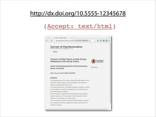 http://dx.doi.org/10.5555-12345678
(Accept: text/html)

 
