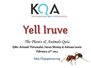 The Plants & Animals Quiz
 