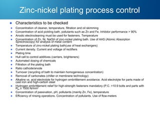 Plating Control Plan Example Zinc and zinc alloy plating | PDF