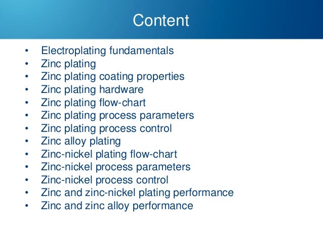 Zinc Nickel Plating Process Flow Chart