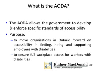 AODA - An Overview of Obligations for Employers | PPTX