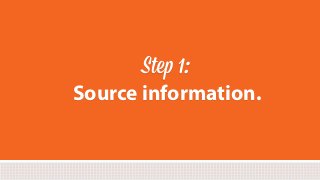 #inbound2013
Step 1:
Source information.
 