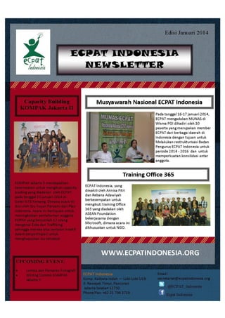 ECPAT Indonesia Newsletter January 2014